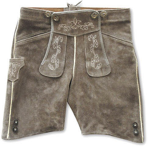 Lederhose Mod. 111 Wildbock grau